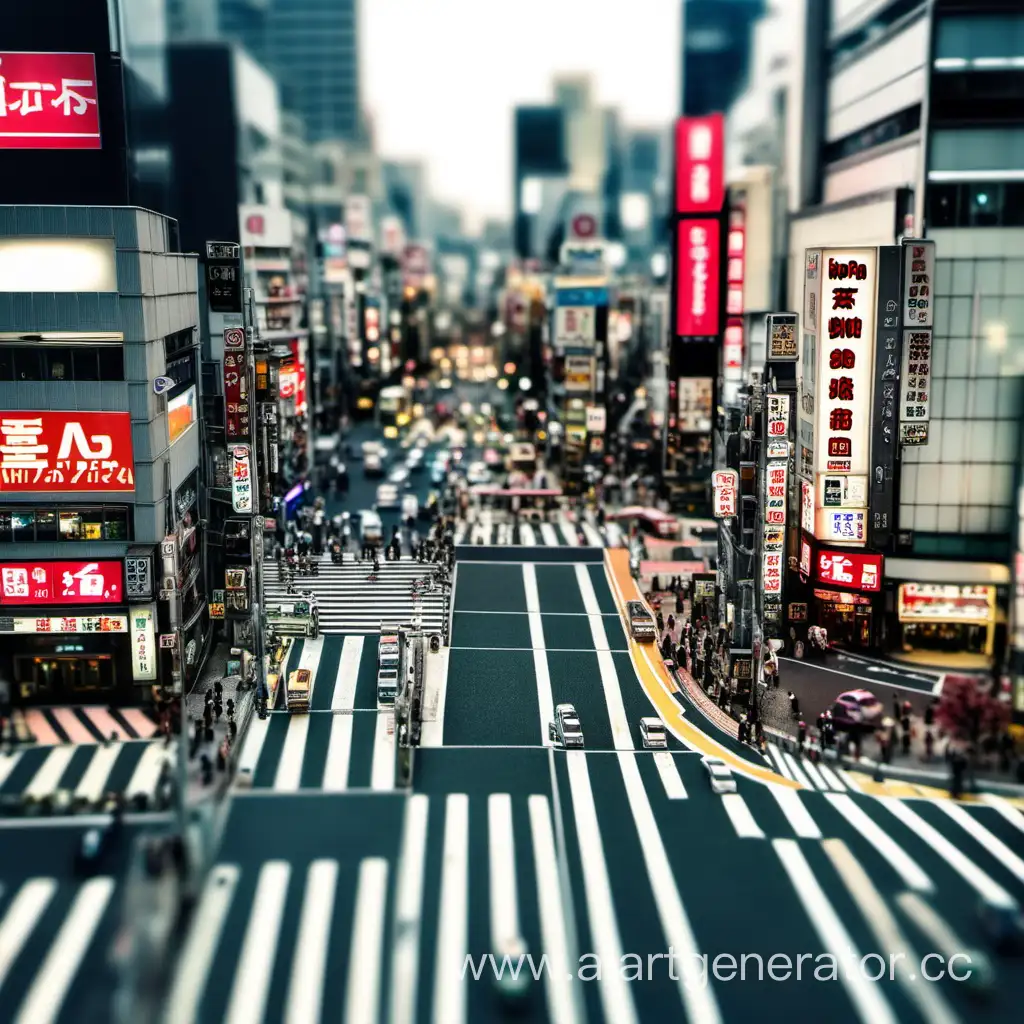 Vibrant-Miniature-Shibuya-Cityscape-at-Dusk