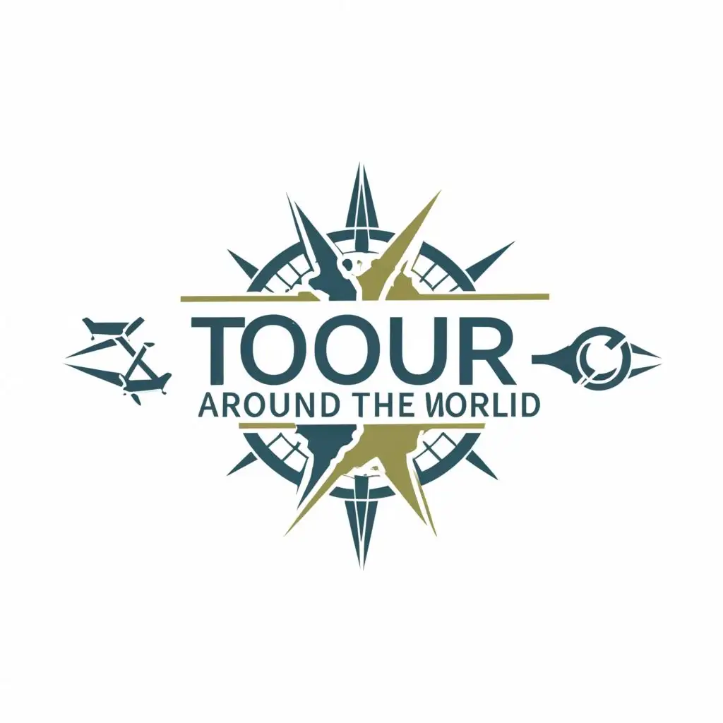 LOGO-Design-for-Tour-Around-the-World-Global-Travel-Concept-on-Clear-Background