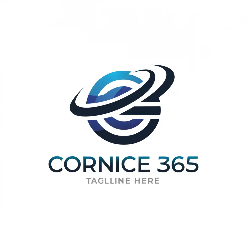a logo design,with the text "Cornice 365", main symbol:360 degree circle,Moderate,be used in Construction industry,clear background
