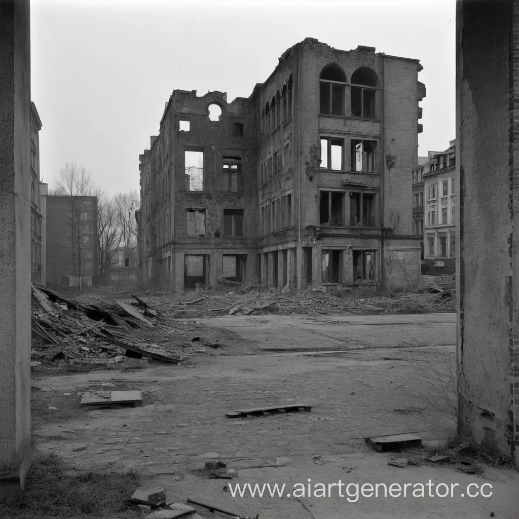 Ruins of a post-war European city