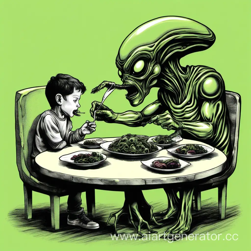 Extraterrestrial-Feasting-on-Roltan-Delicacy