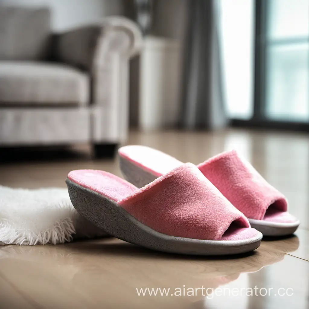 Cozy-Womens-Slippers-in-Stylish-Room-Setting