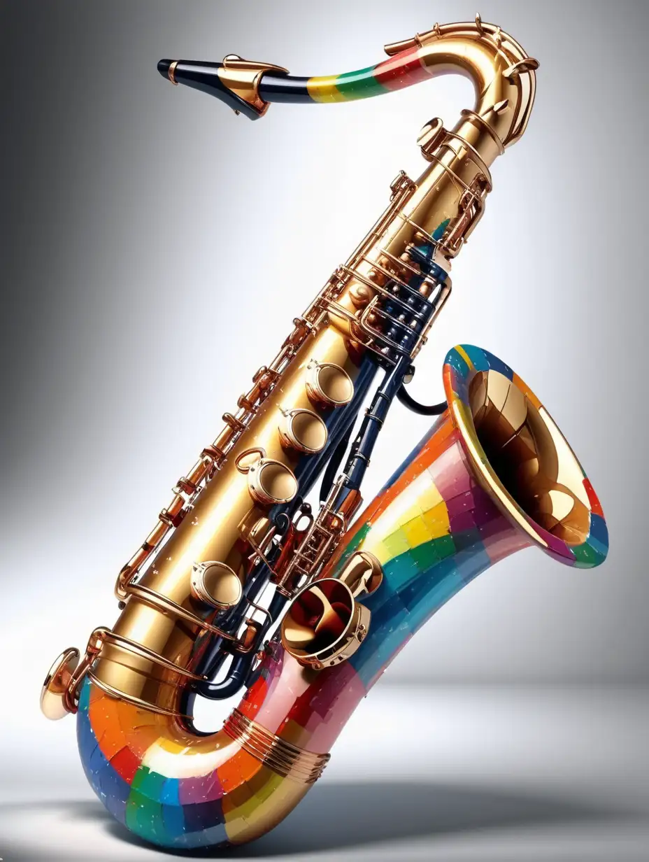 painted musical saxophone