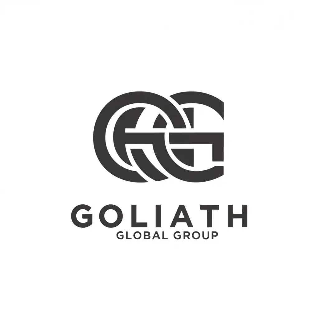 a logo design,with the text "Goliath Global Grup", main symbol:GGG,Minimalistic,be used in Finance industry,clear background
