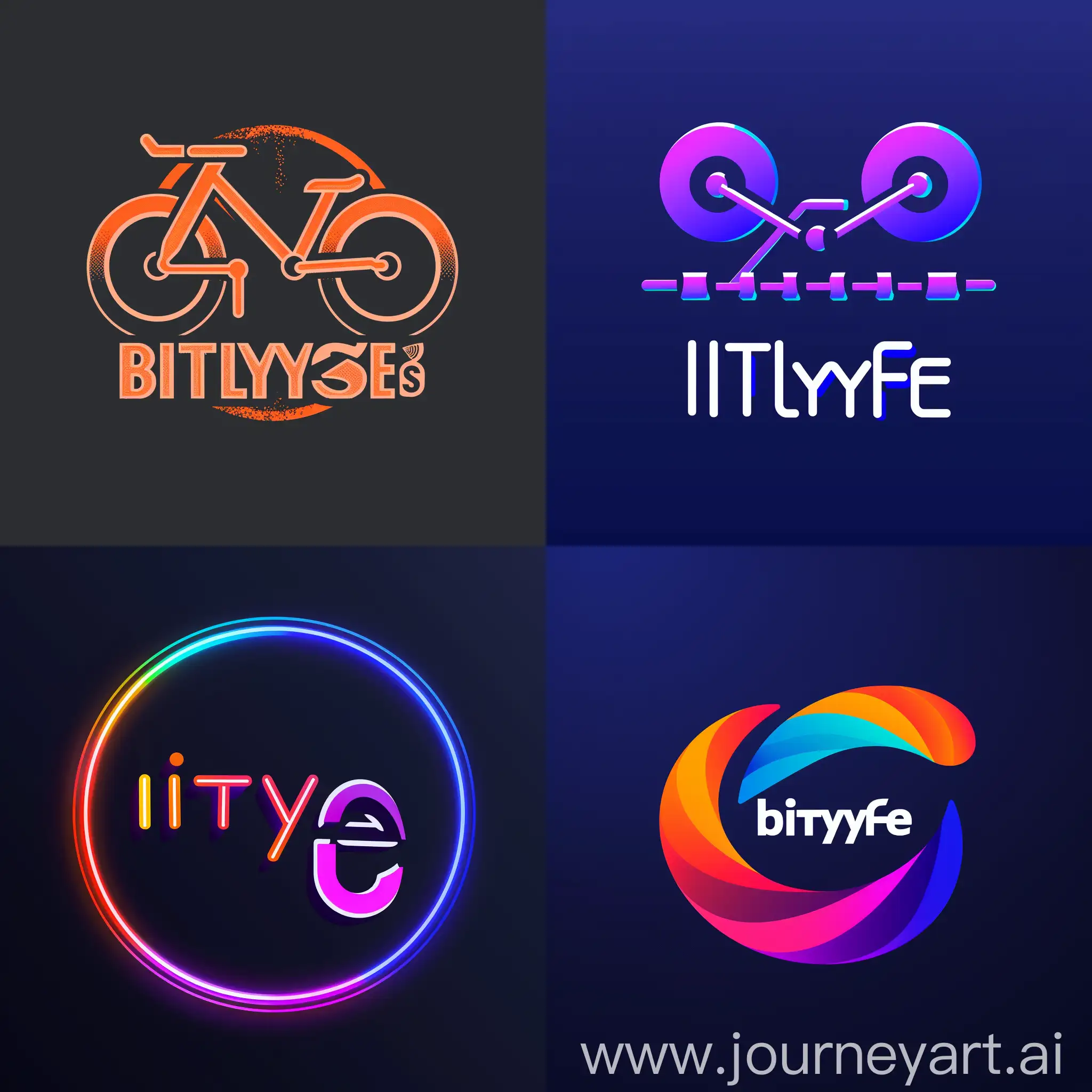 generate logo for company with name Bitlyfe this is fitness SAS for studio to help to control there fitness studio 