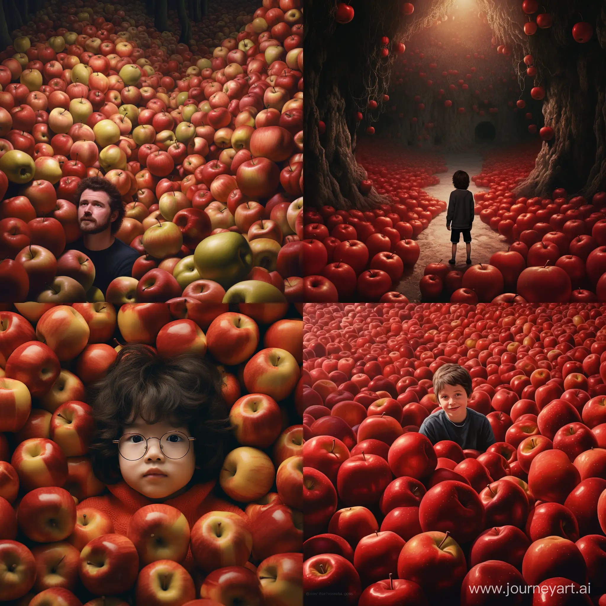 Miniature-Figure-Among-Giant-Apples-in-Stunning-Photorealistic-Scene