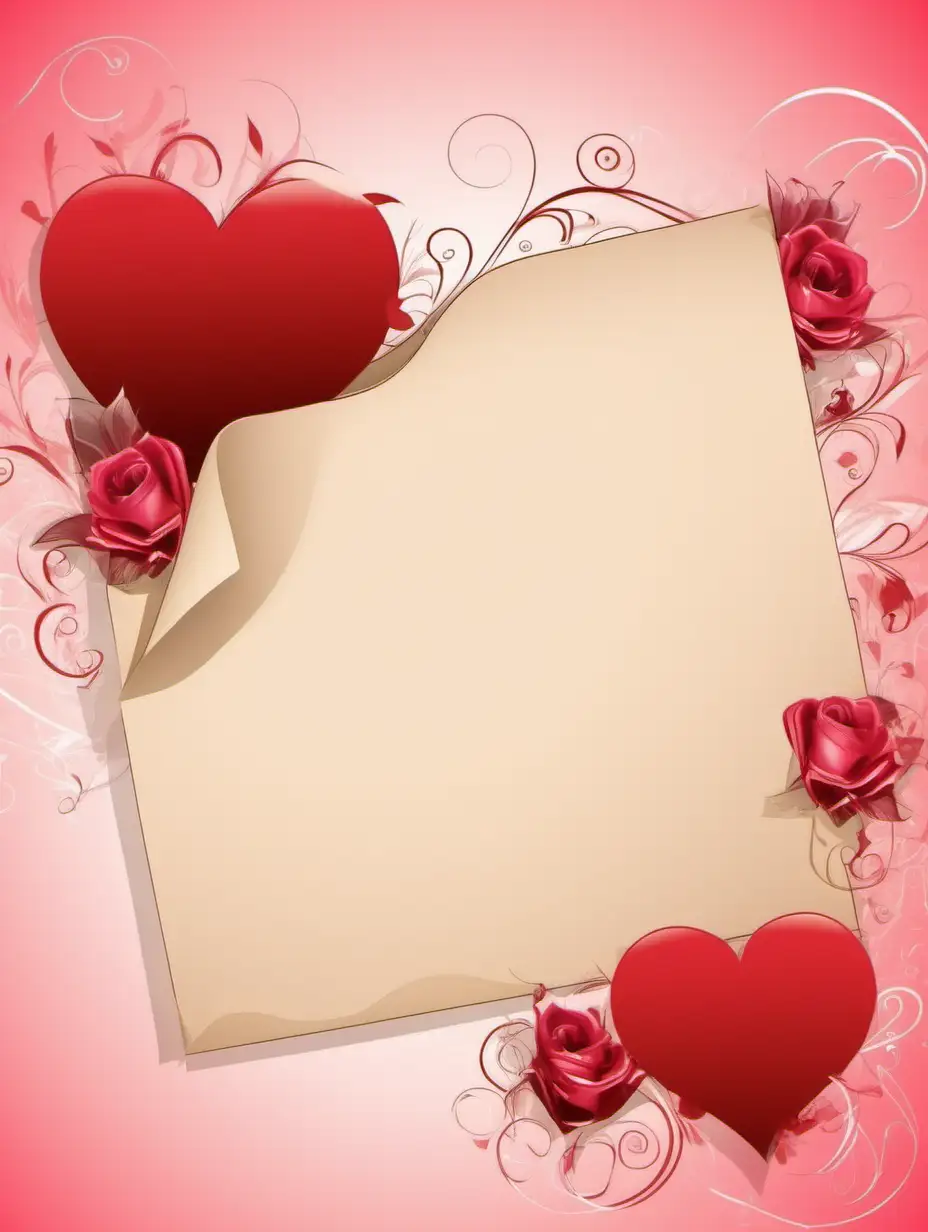 Elegant Love Letter on Decorative Background
