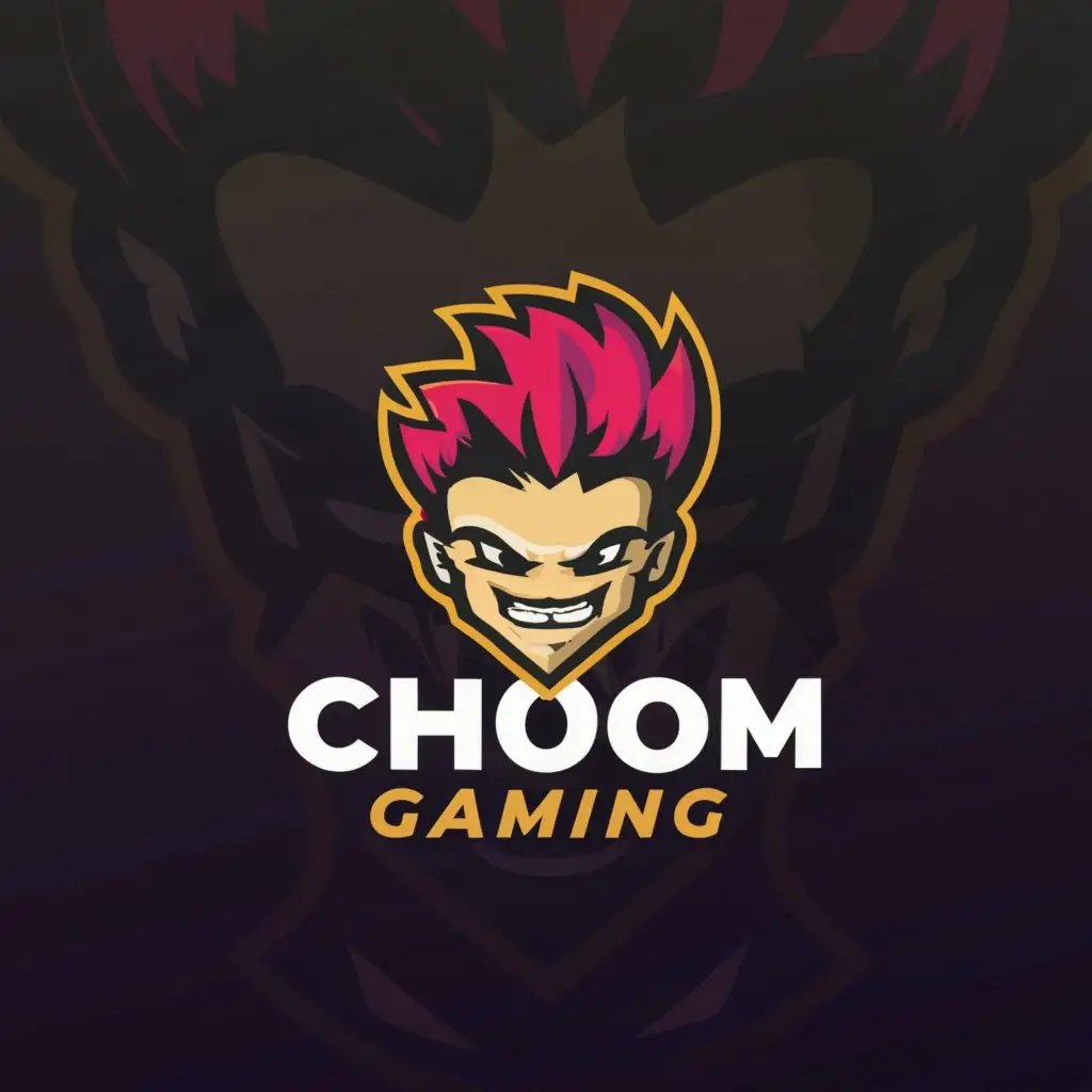 LOGO-Design-For-Choom-Gaming-Bold-Typography-with-Punk-Symbol-for-the-Tech-Industry