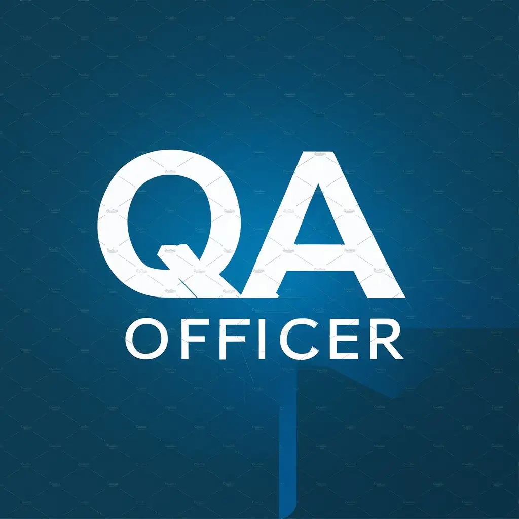 logo, Technology, with the text "QA Officer", typography, be used in Technology industry