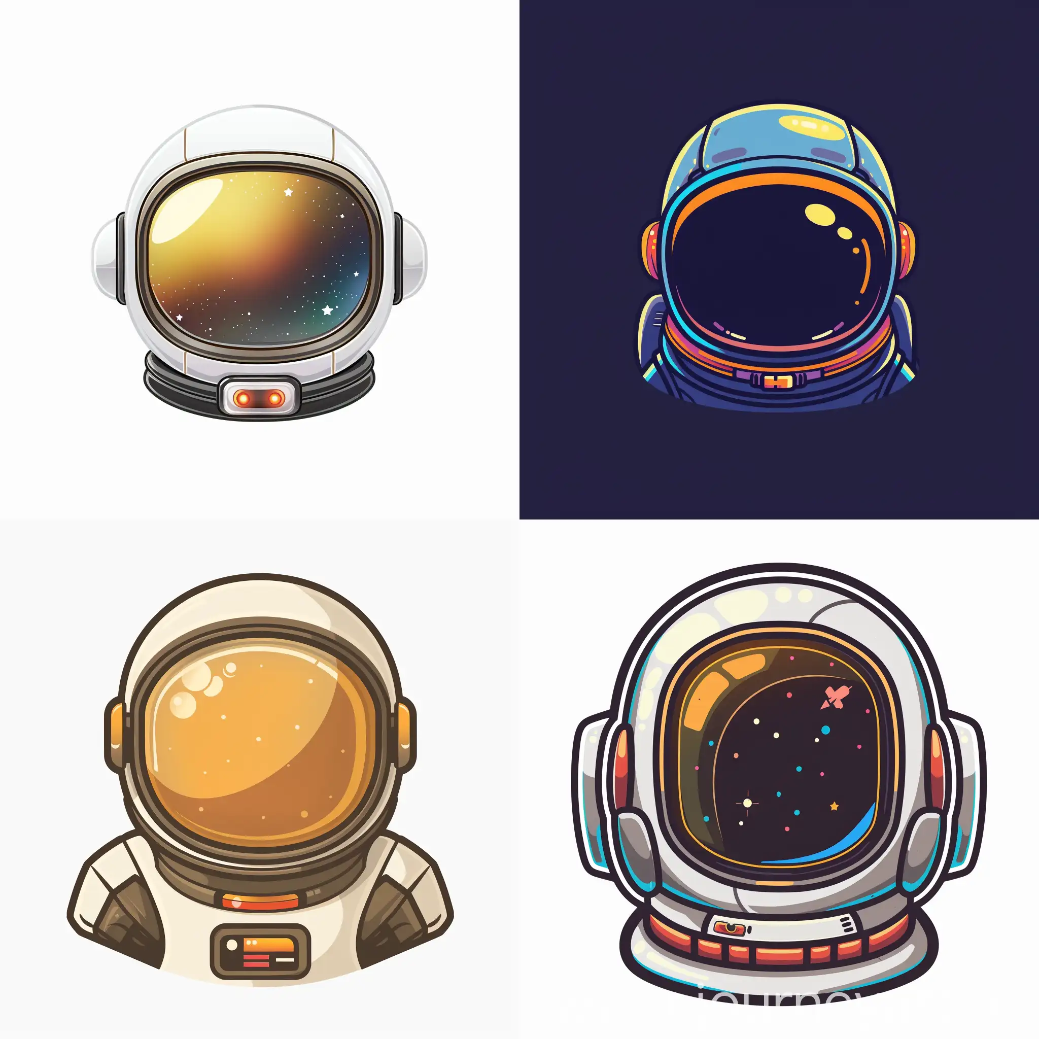 an astronaunt face ,  iOS emoji graphic style, solid background