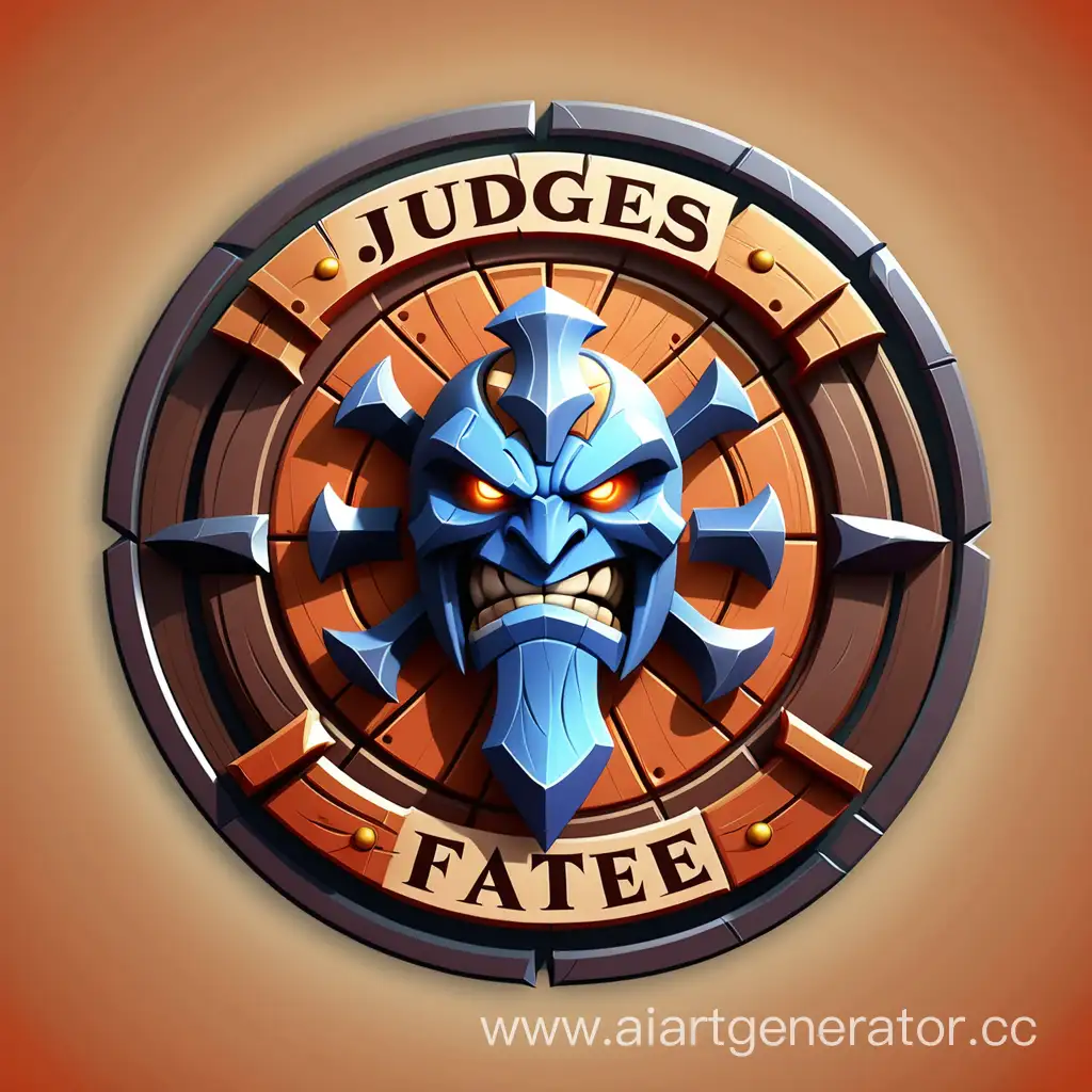 создать логотип круглый с названием judges of fate GUDGES OF FATE
для стратегической компьютерной игры 