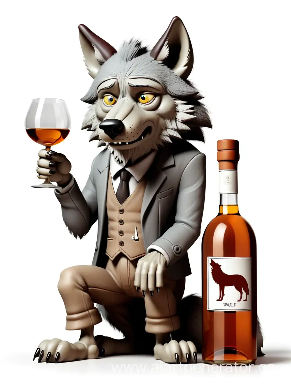 Lonely-Wolf-Sipping-Cognac-in-Solitude