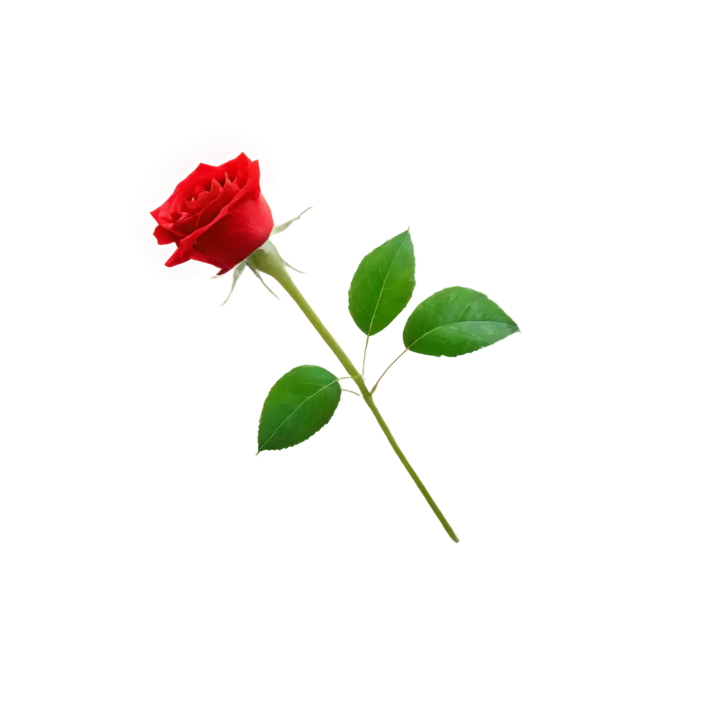 beautiful red rose front view