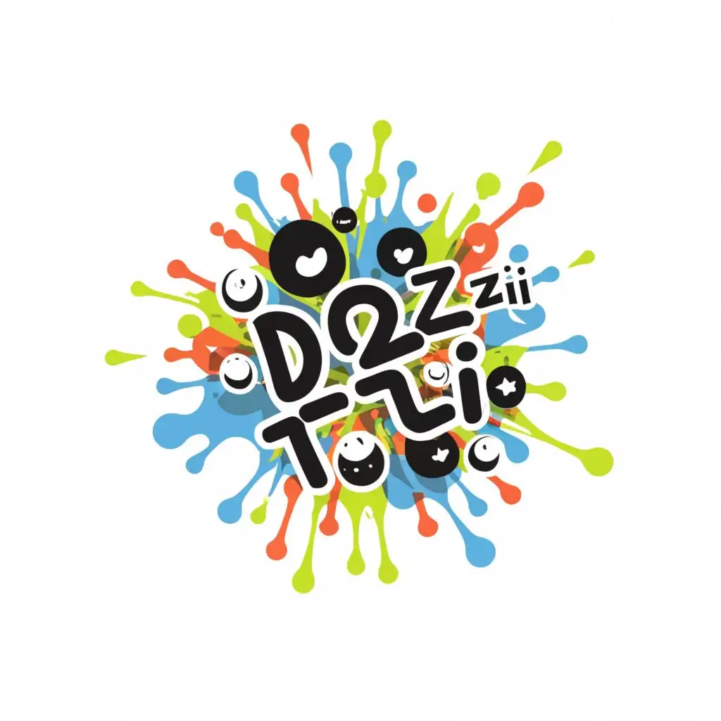 LOGO-Design-for-dDonzzeiLly-Dynamic-Rain-Splats-with-Smiley-Faces-for-Technology-Industry