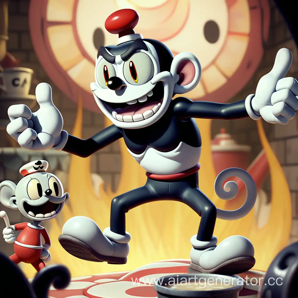 Whimsical-Adventure-with-Cuphead-and-Mugman-in-Vibrant-Cartoon-World