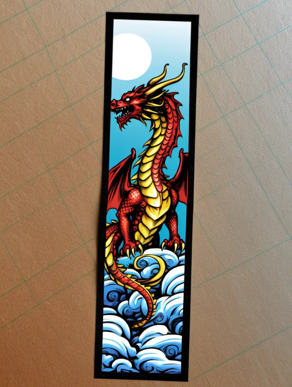 Fantasy Dragon Bookmark Mystical 2x6Inch Literary Accessory