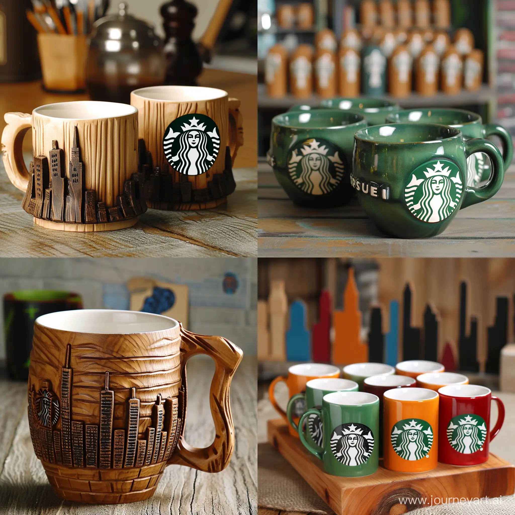 Crafting-CoffeeInspired-Carpentry-Starbucks-City-Mugs-Art