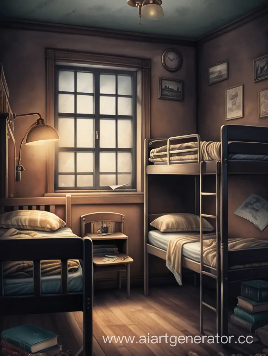 Mysterious-Atmosphere-in-a-Dormitory-Ideal-Setting-for-a-Detective-Novel-Cover