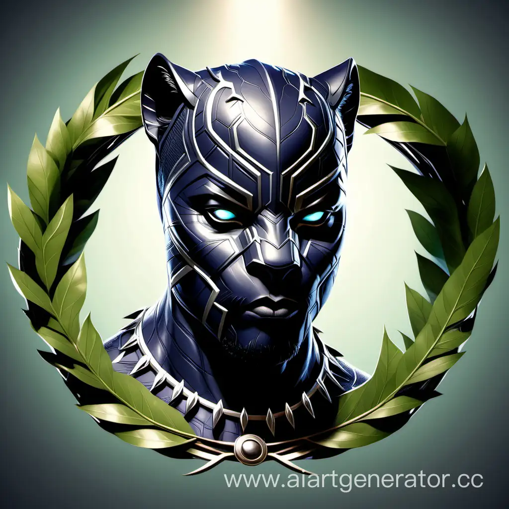 Black-Panther-Superhero-Wearing-a-Regal-Laurel-Wreath