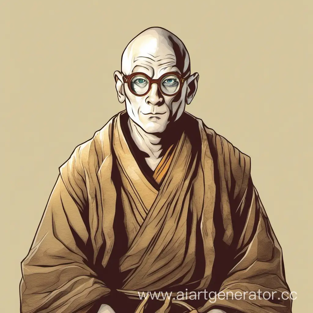Wise-Hobbit-Monk-Wearing-Glasses-in-Serene-Contemplation