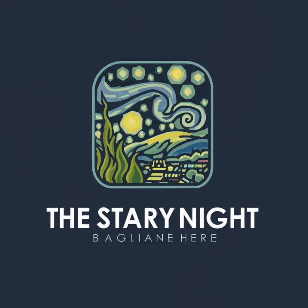 LOGO Design For Starry Night 3D Minimalistic Representation of a ...