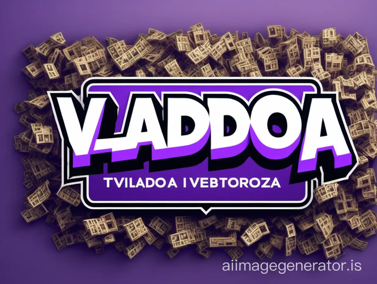 Placeholder for twitch during advertisement break with the inscription vladoza