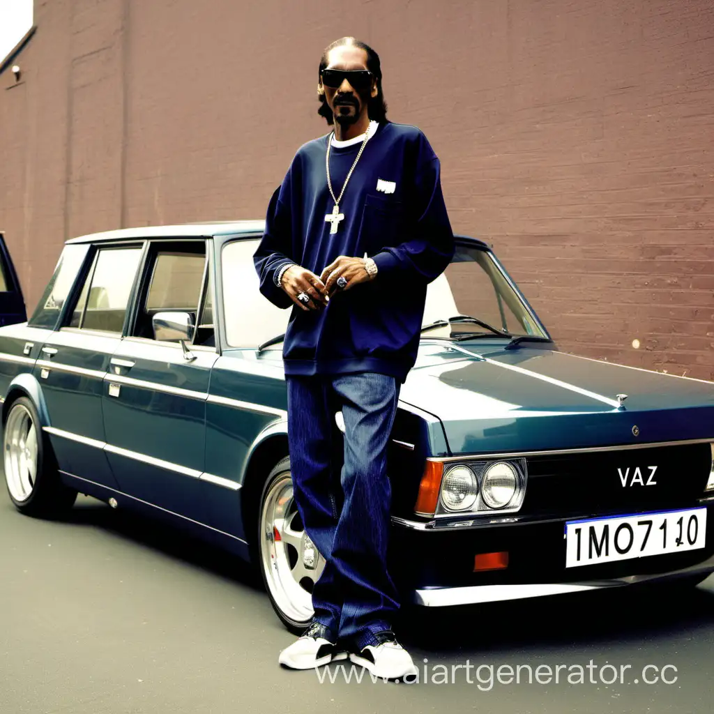 Snoop-Dogg-Driving-a-VAZ-2105-in-a-HipHopInspired-Street-Scene