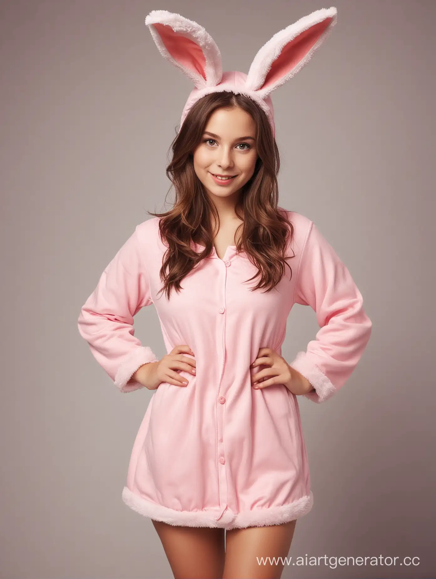 Girl-Wearing-Cute-Rabbit-Costume