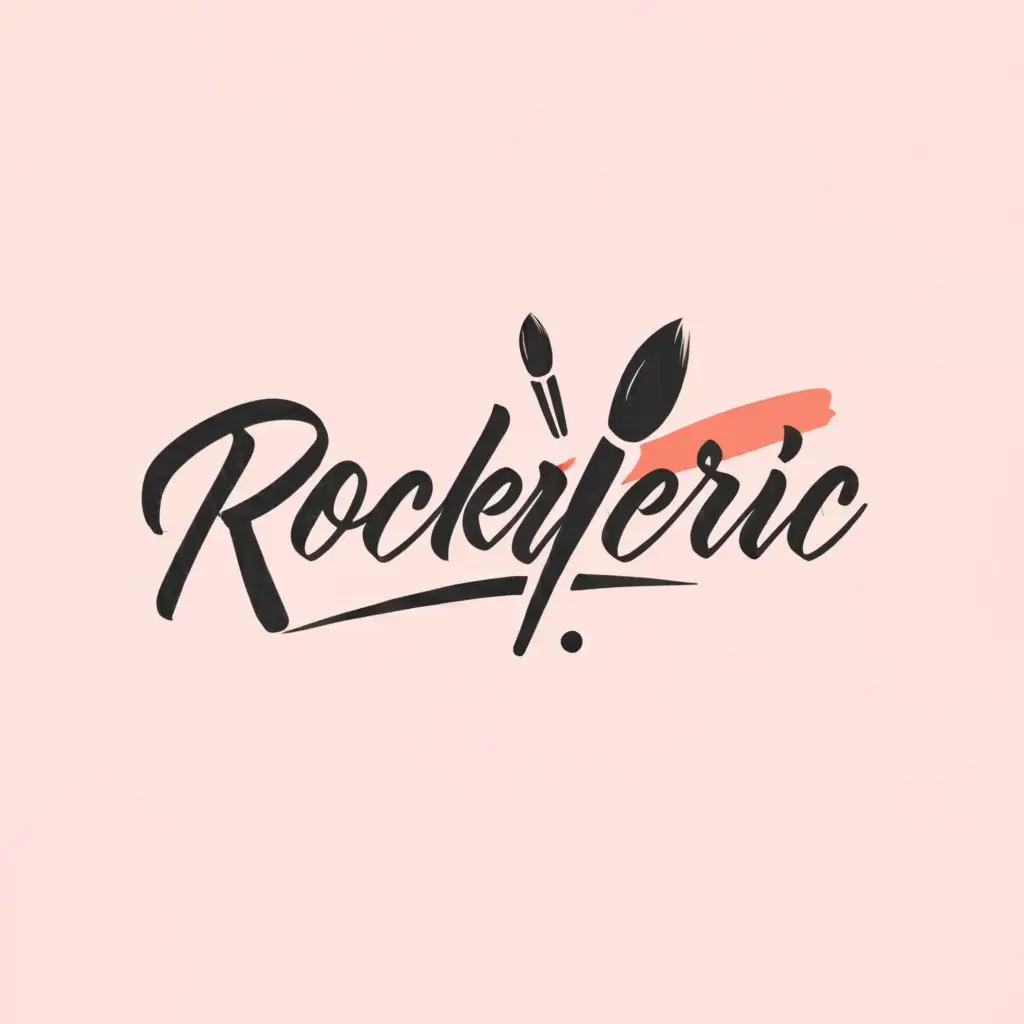 a logo design,with the text "RockyEric", main symbol:cosmetics,Moderate,be used in Beauty Spa industry,clear background