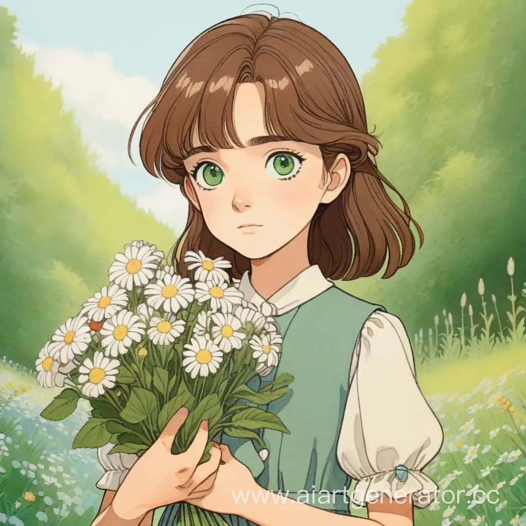 Enchanting-Hayao-MiyazakiInspired-Girl-Holding-Flowers