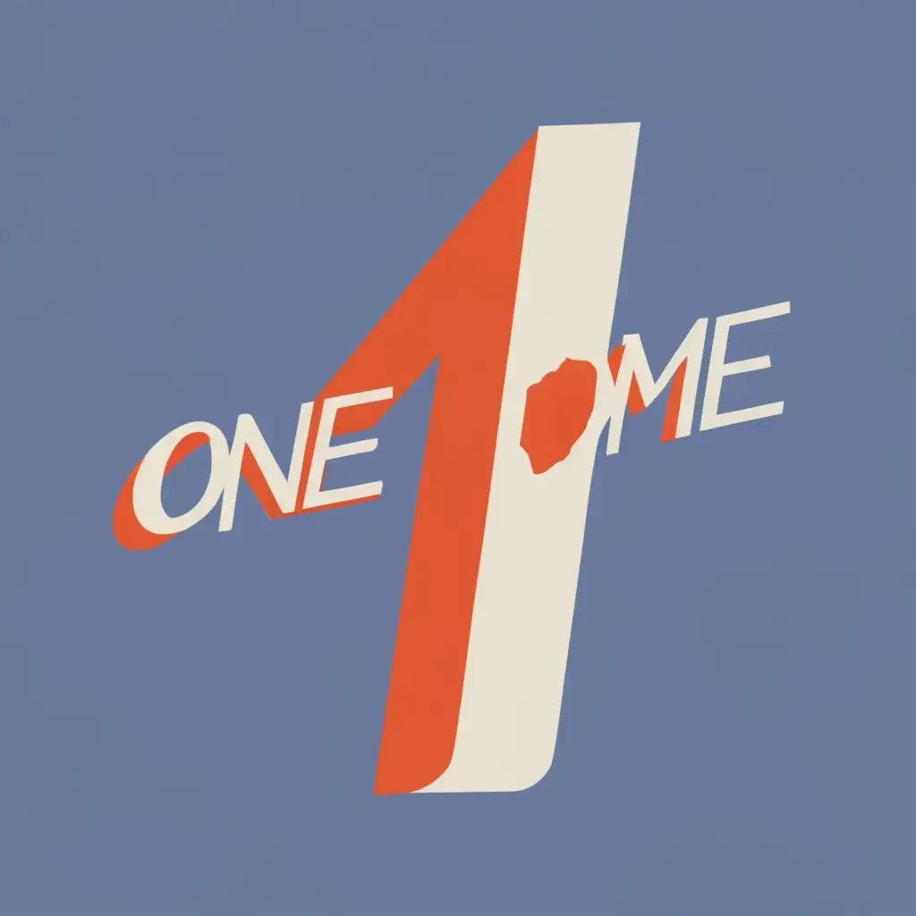 logo, number one, with the text "one more time", typography