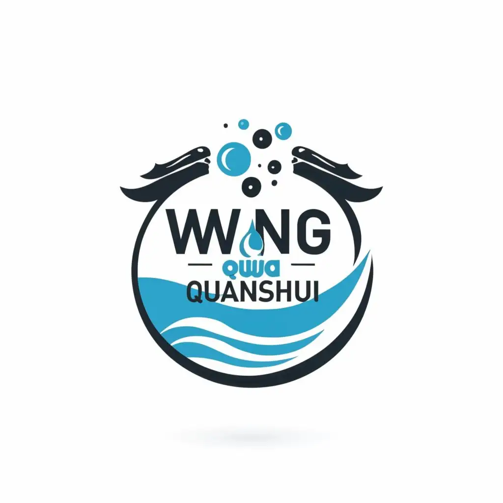 logo, water, with the text "Wang Quanshui", typography, be used in Restaurant industry