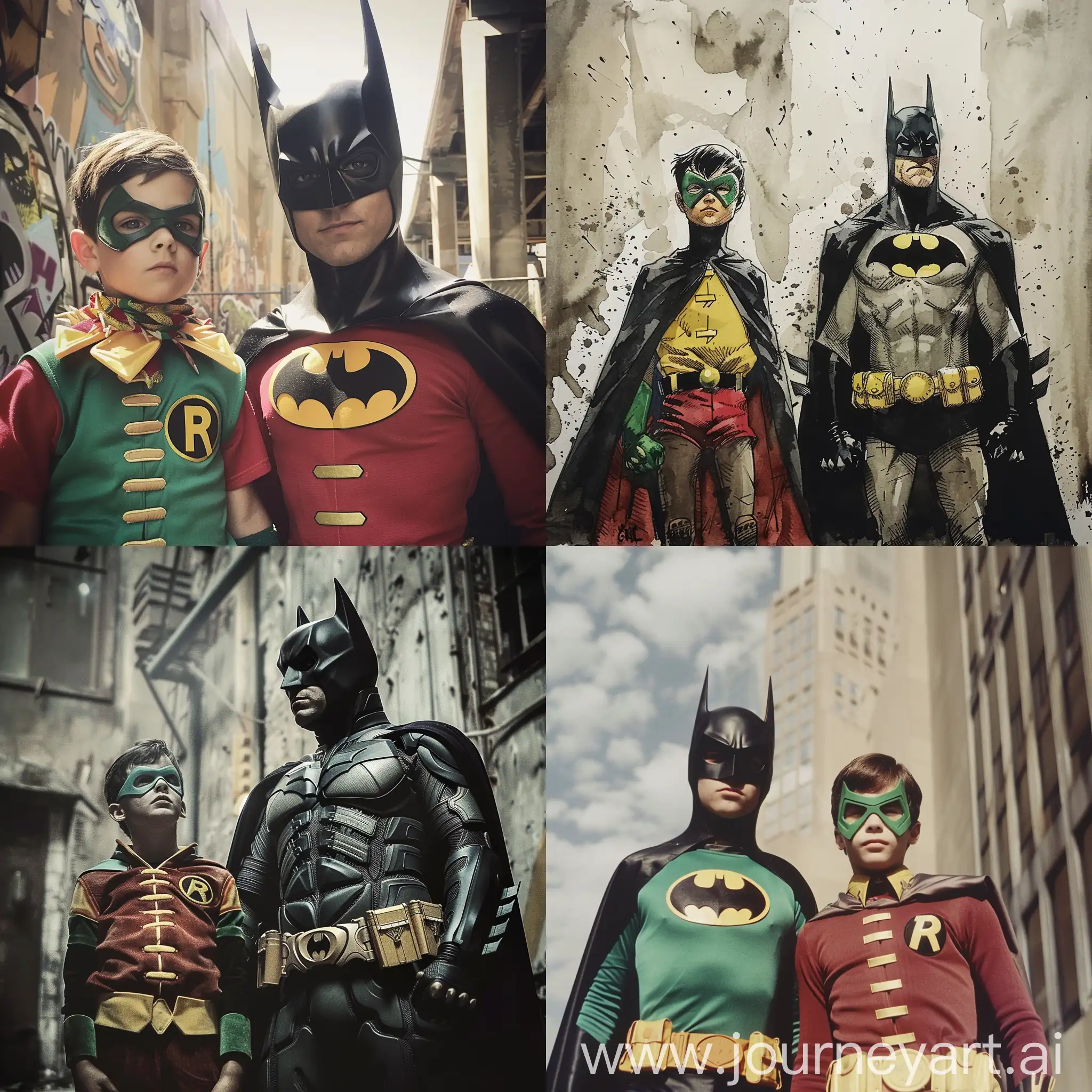 Dynamic-Duo-Robin-and-Batman-in-Action