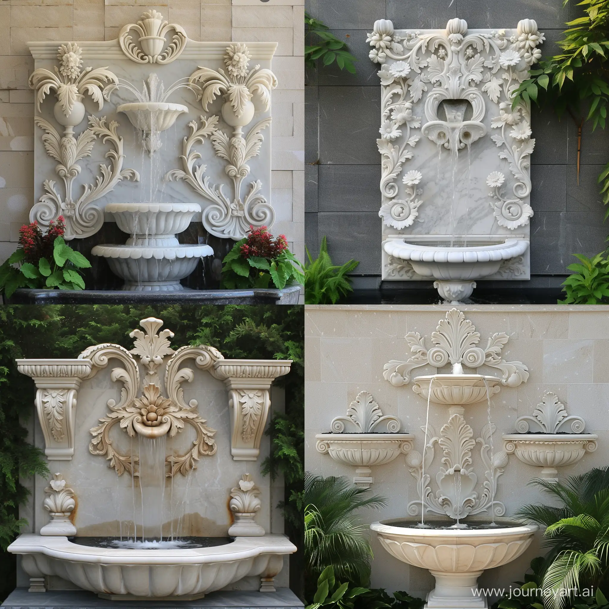 Elegant-Marble-Rococo-Wall-Fountain-Timeless-Artistry-and-Luxury