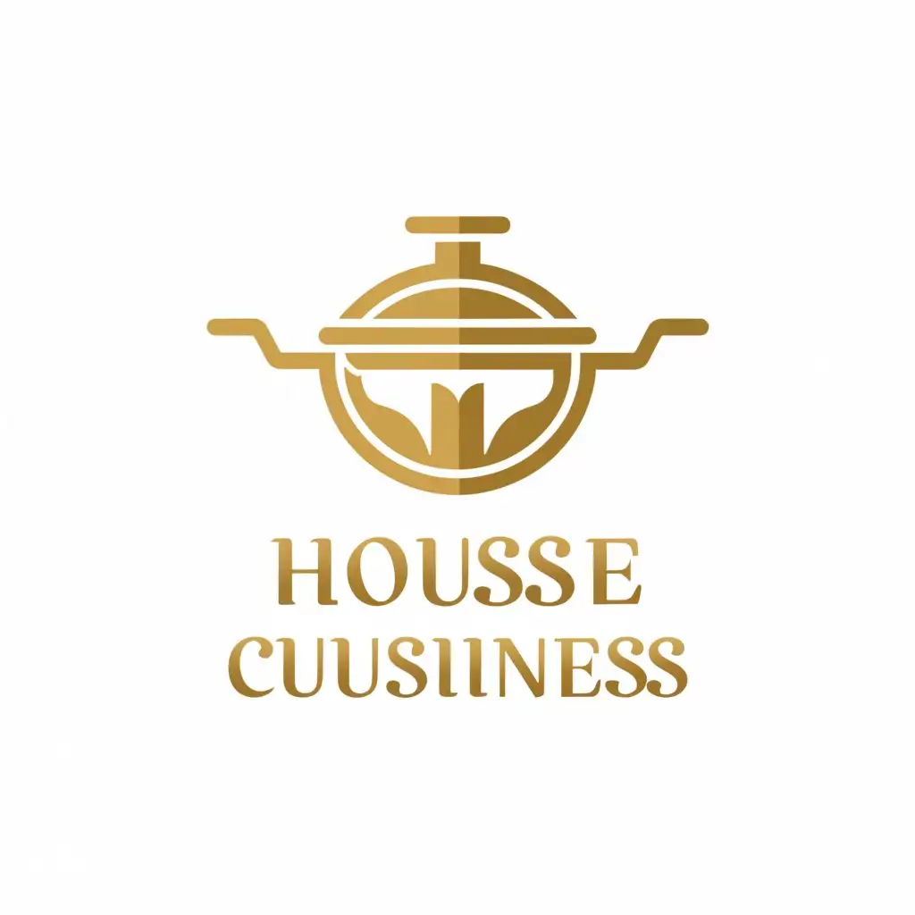 a logo design,with the text "House of cuisines", main symbol:pan,Moderate,clear background