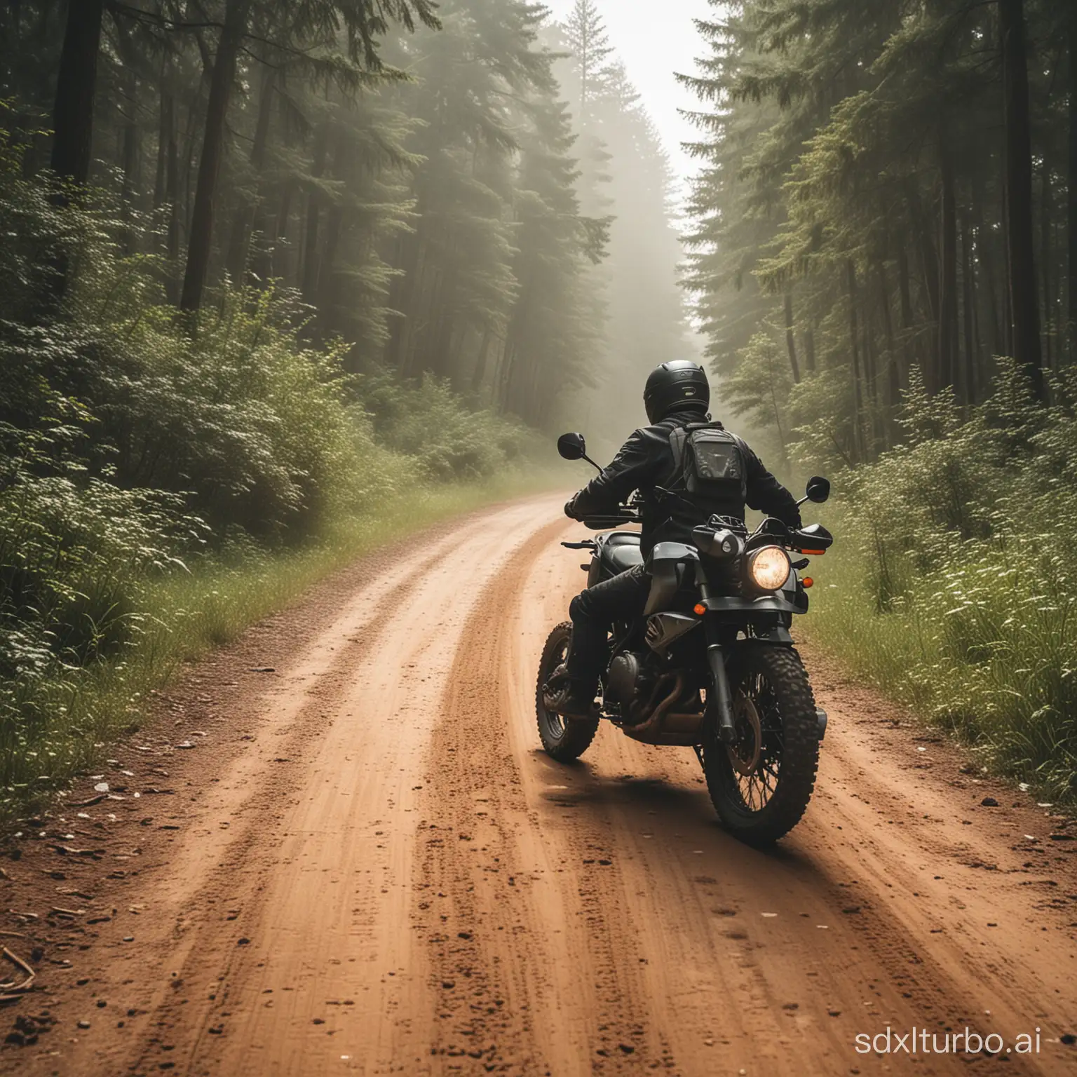 riding a motorcycle adventure