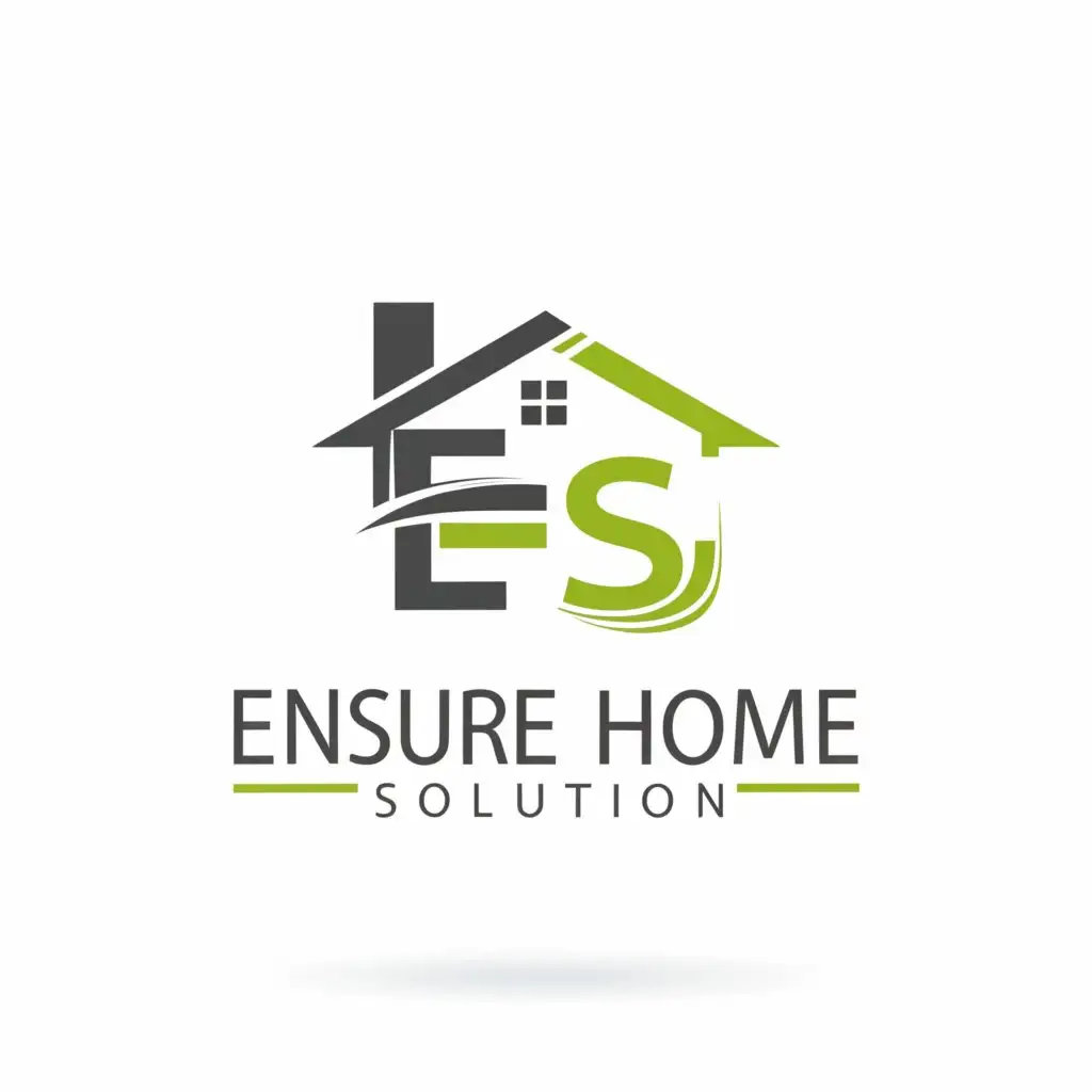 LOGO-Design-For-Ensure-Home-Solution-Clear-Text-Emblem-for-the-Finance-Industry