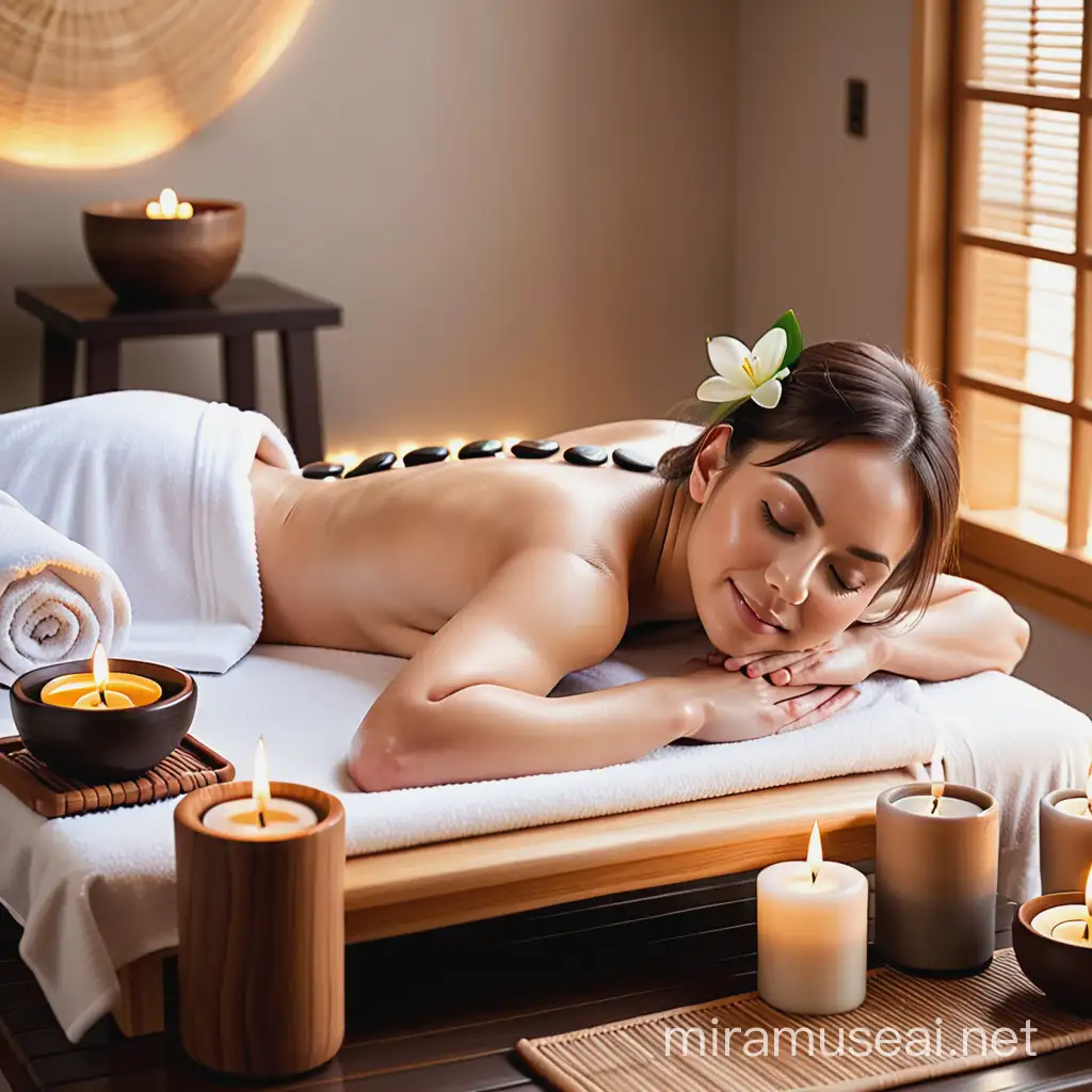 imagen de un spa que represente los masajes y tratamientos faciales
