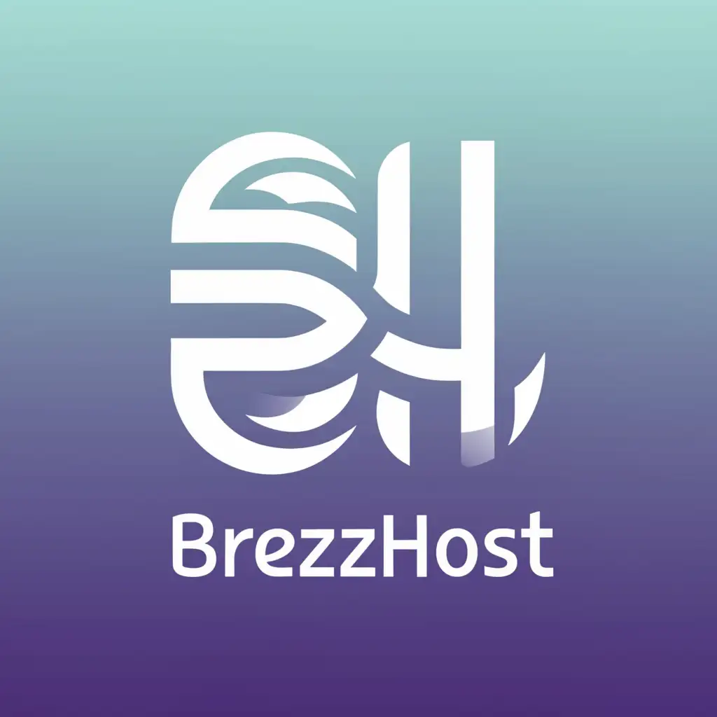 a logo design,with the text "Breezehost", main symbol:BH,complex,clear background