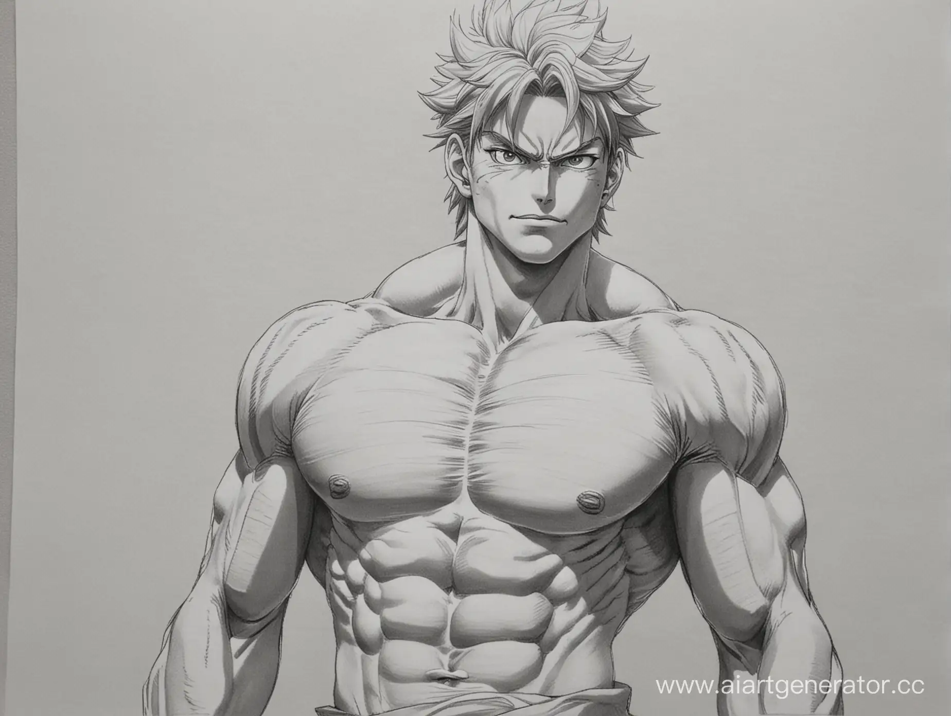 Muscular-Satoru-Gojo-in-Detailed-Anime-Art