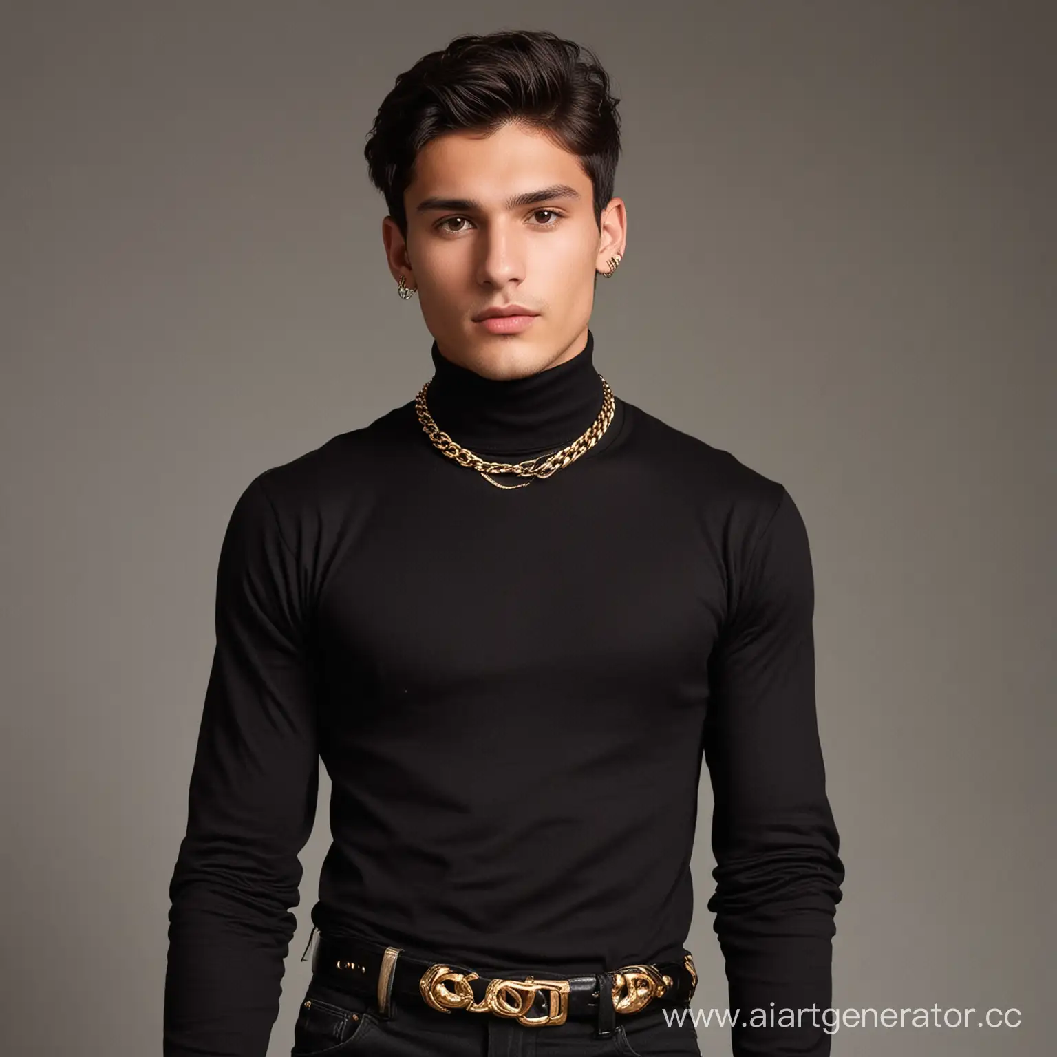 Stylish-Young-Man-with-Dark-Hair-and-Gold-Chain-Necklace