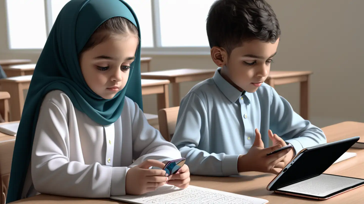 Online Quran Hifz Academy
boy and girl at school with ipads