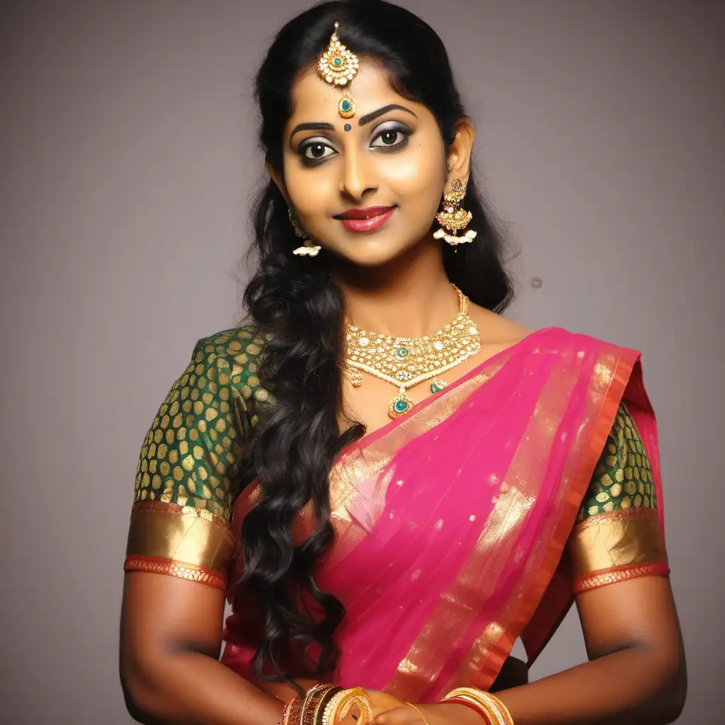 Telugu Professional Female in Traditional Attire