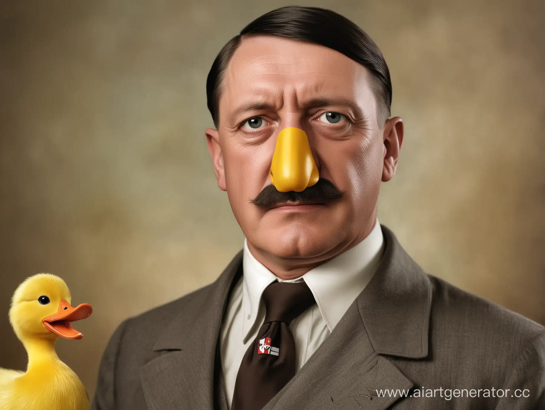 Duck-with-a-Distinctive-HitlerInspired-Appearance