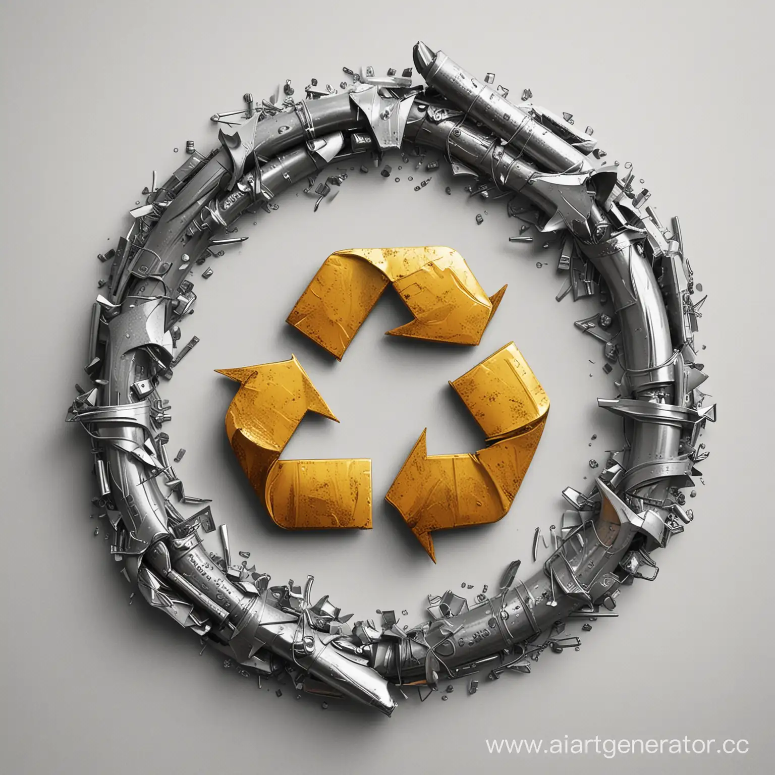 Metal-Recycling-Process-EcoFriendly-Recycling-Illustration