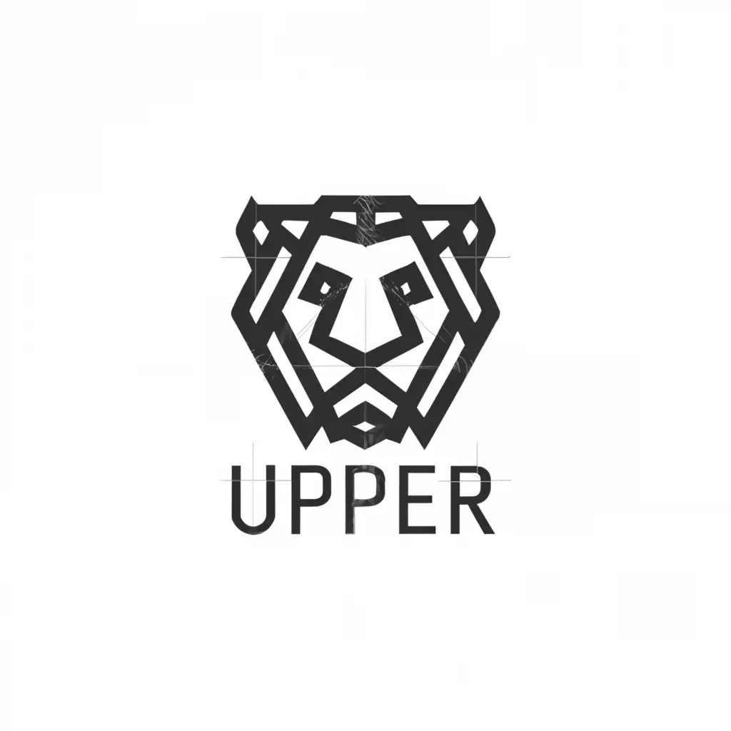 a logo design,with the text "upper", main symbol:lion,Minimalistic,be used in Sports Fitness industry,clear background