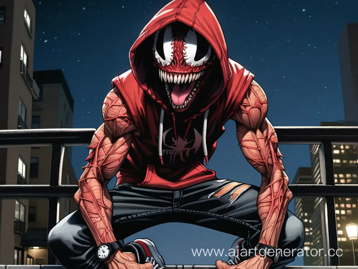 Menacing-Night-Carnage-in-Hoodie-Stands-Tall-with-Sinister-Grin