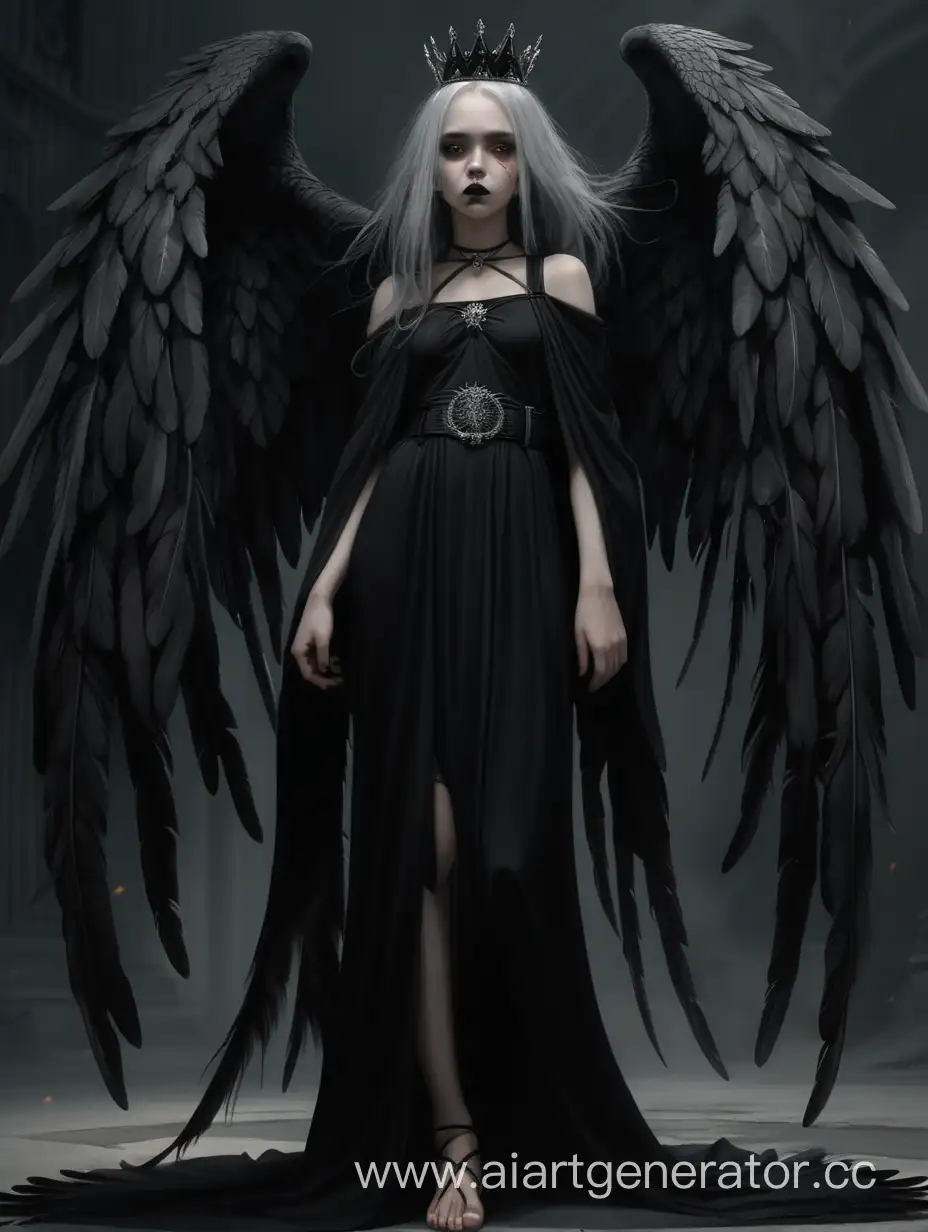 Ethereal-Gothic-Angel-Mysterious-Figure-with-Black-Wings-and-Crown-of-Thorns