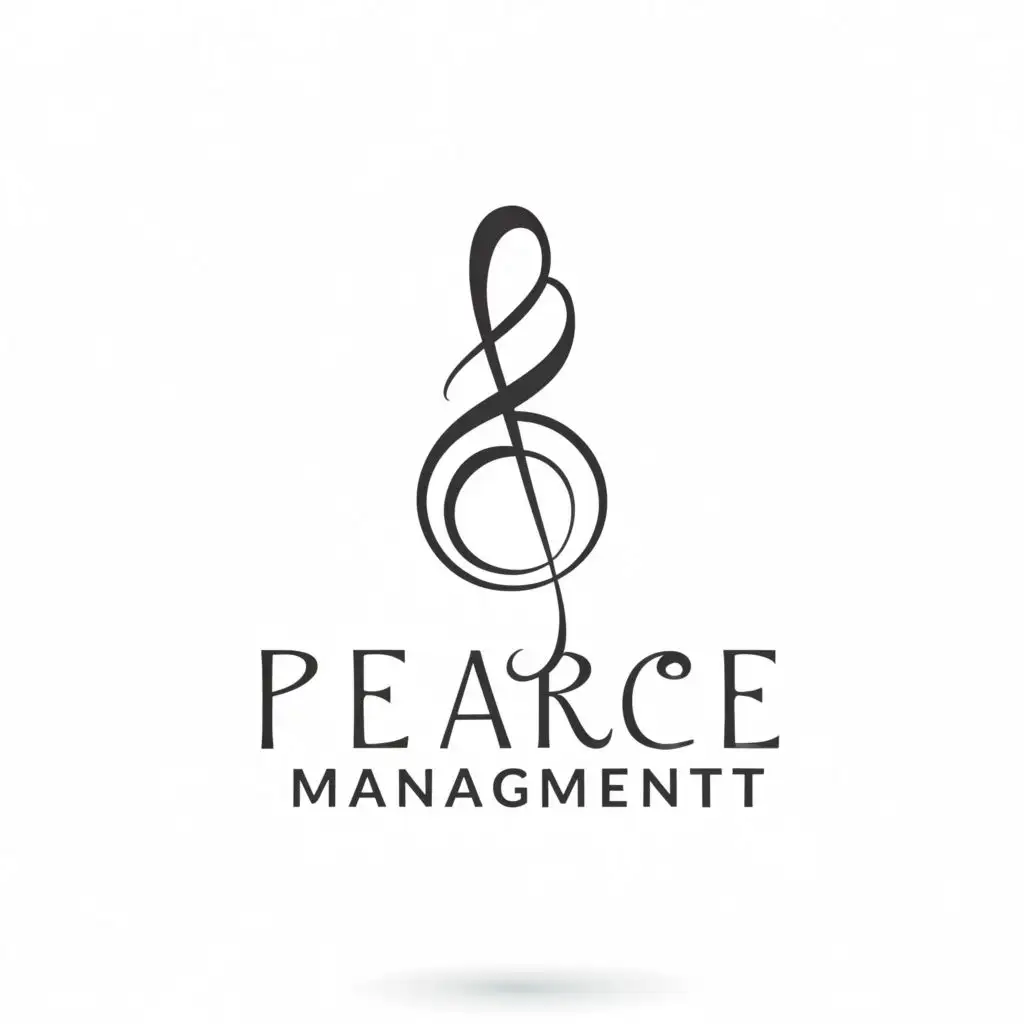 a logo design,with the text "Pearce Management", main symbol:Treble Clef,Moderate,be used in Events industry,clear background