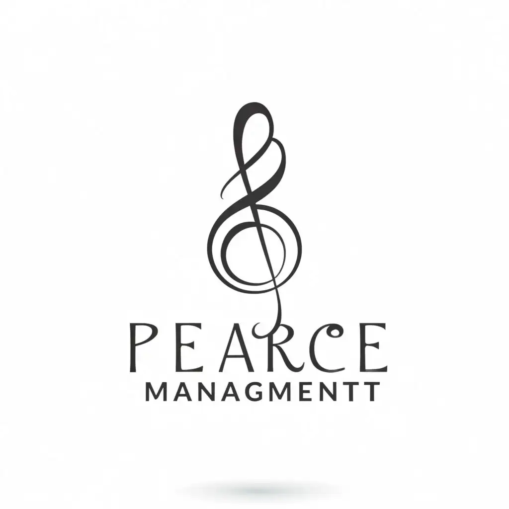 LOGO-Design-For-Pearce-Management-Elegant-Treble-Clef-Symbol-for-the-Events-Industry